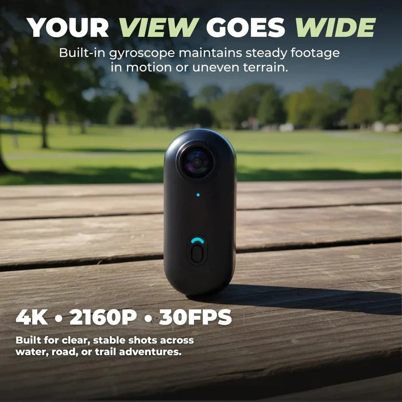 Adventure Camera | Ultra-Portable 4K Camera with Waterproof Design | 128GB Memory for Stunning Filming