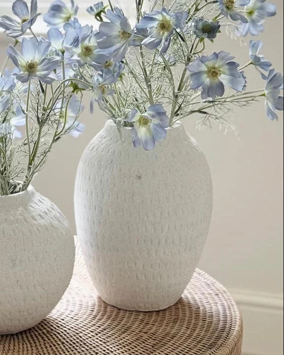 Artificial Ocean Blue Cosmos Flower Stem Faux Floral Decor