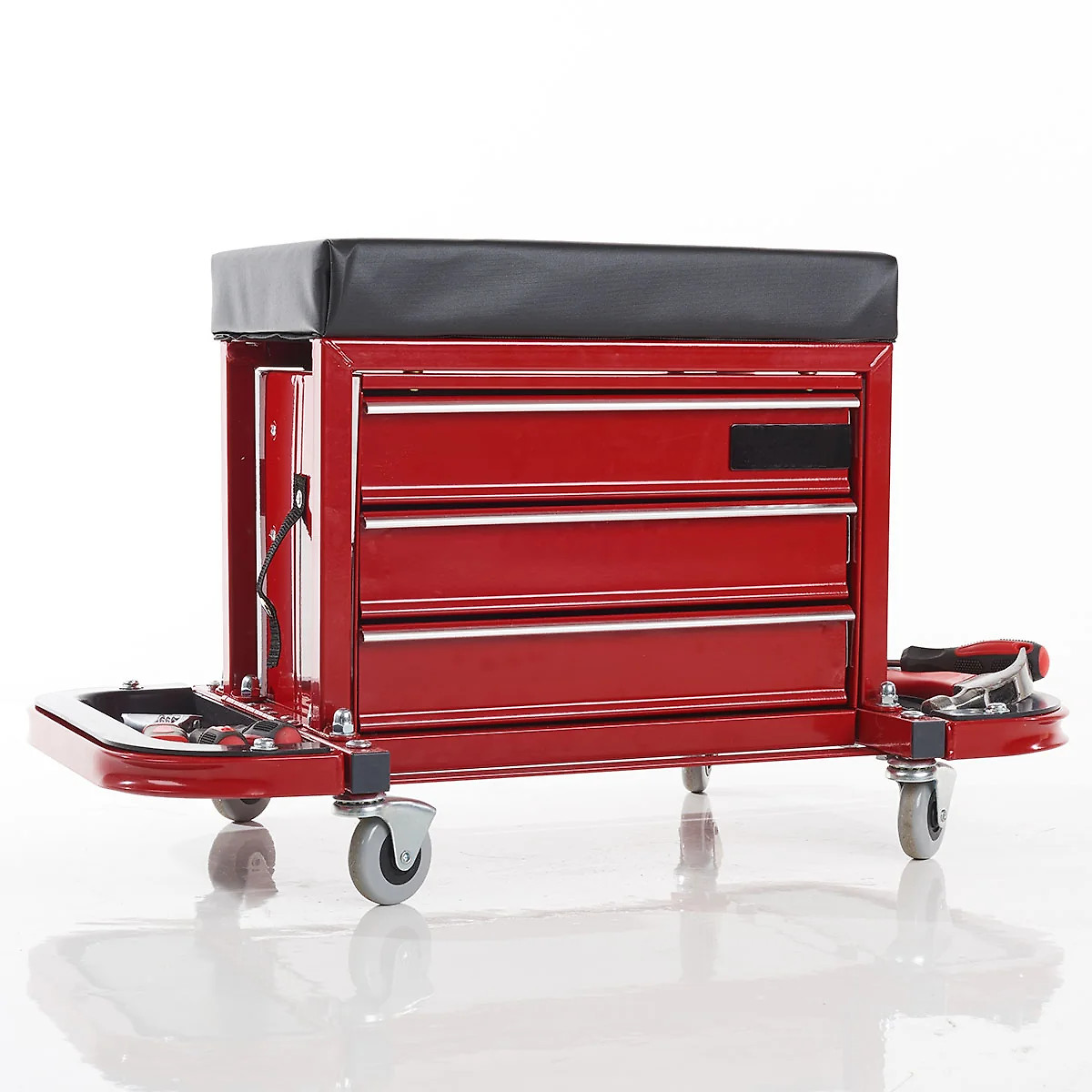 Rolling Toolbox Stool by Sharper Image