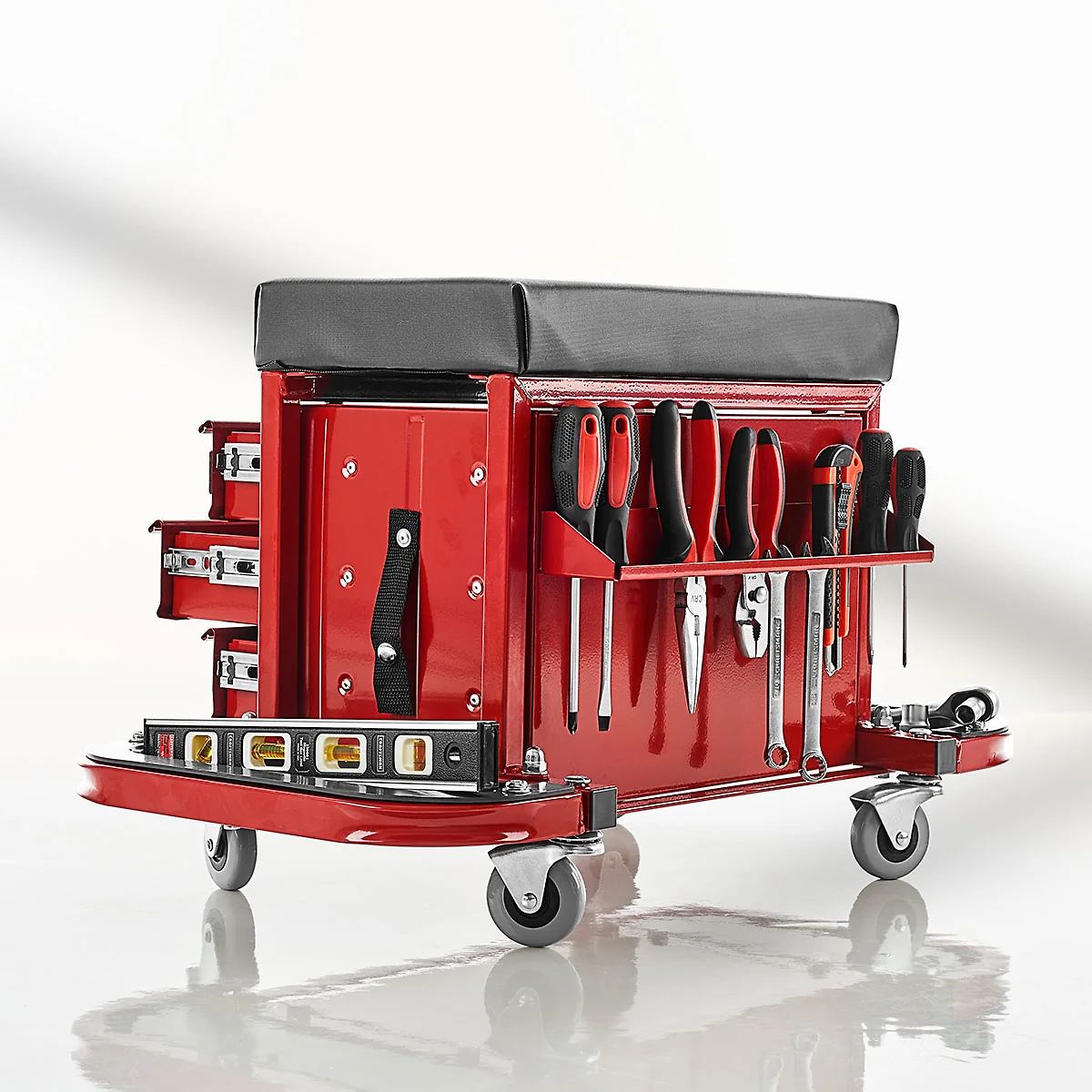 Rolling Toolbox Stool by Sharper Image