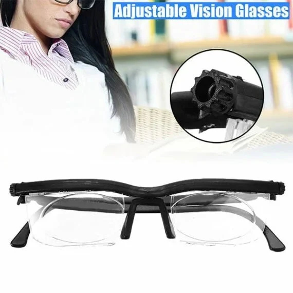 Adjustable Focus Glasses for Near and Far Vision