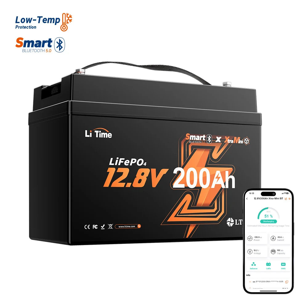 LiTime 12V 200Ah Xtra Mini Group 31  Lithium Battery for Marine and Trolling Motor