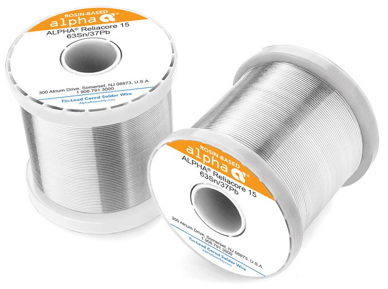 Alpha 110237. Sn63/Pb37 Reliacore RMA P2 .032 Diameter Solder Wire. 1 LB Spool