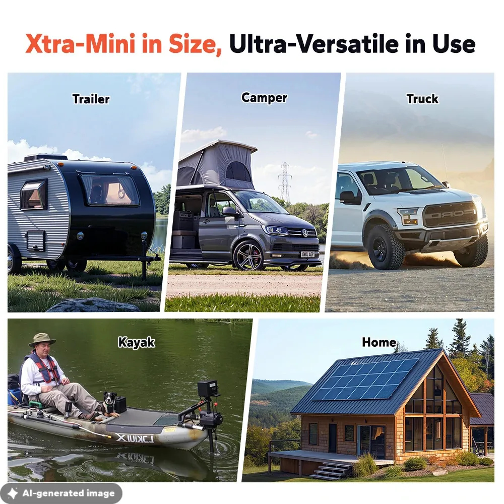 LiTime 12V 100Ah Xtra-Mini Bluetooth Small LiFePO4 Deep Cycle Battery for RV and Truck