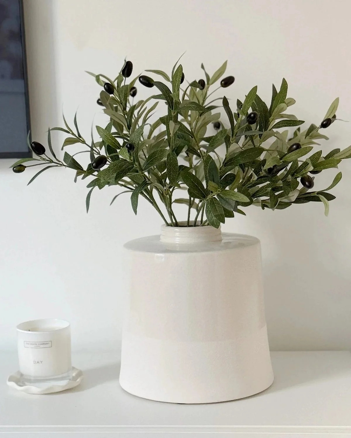 Artificial Standard Olive Stem Faux Botanical Home Decor