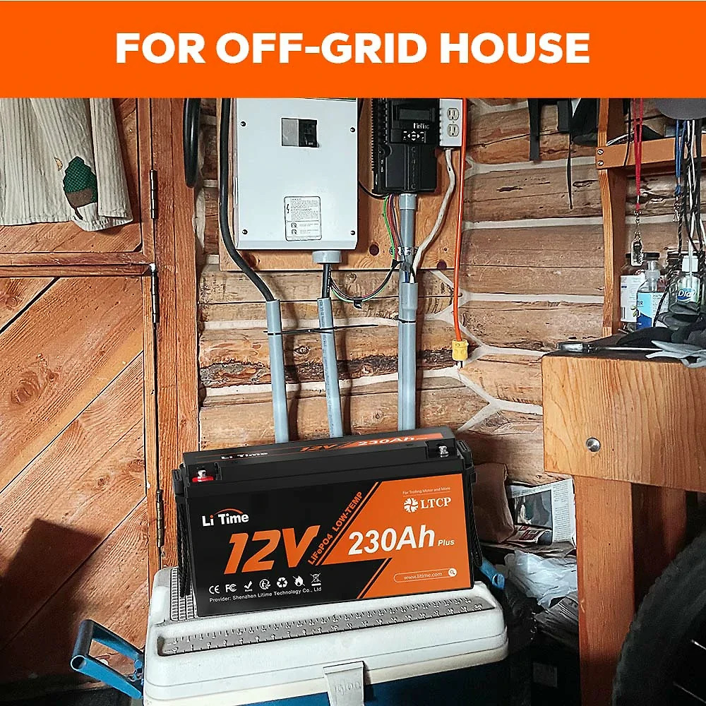 LiTime 12V 230Ah 2944Wh Plus Deep Cycle LiFePO4 Battery for RV and Truck