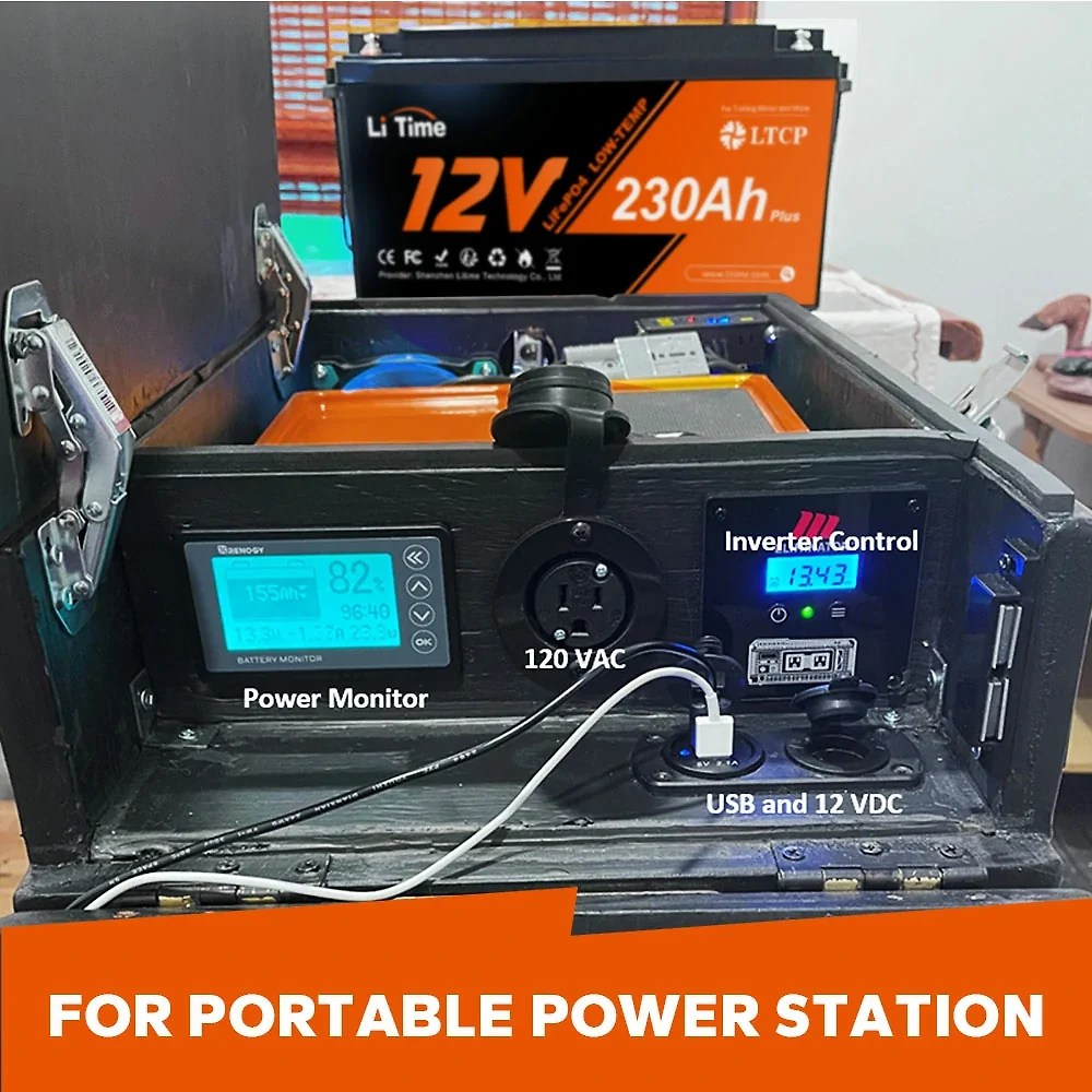 LiTime 12V 230Ah 2944Wh Plus Deep Cycle LiFePO4 Battery for RV and Truck