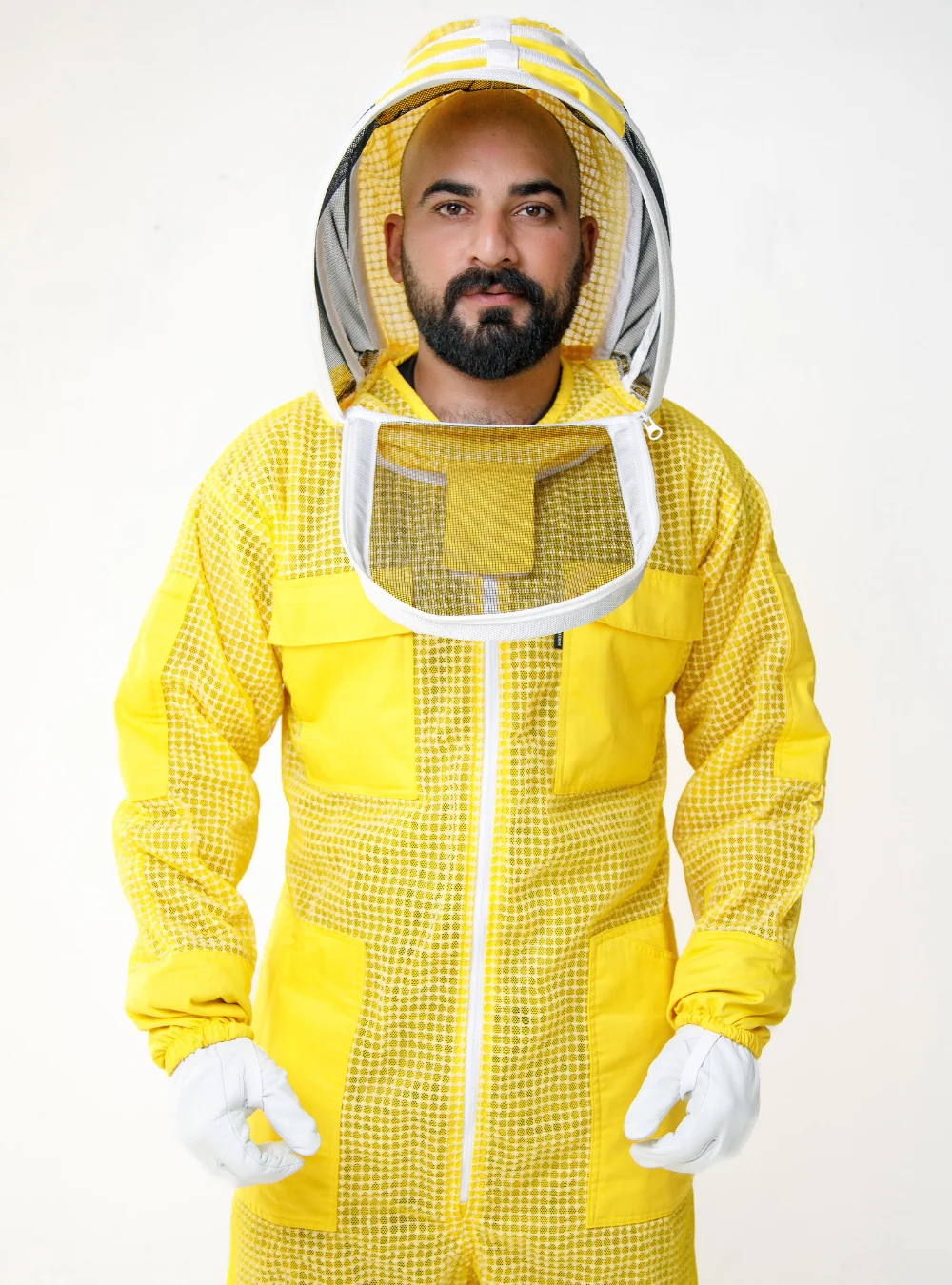 FullGuard Yellow Mesh Beekeeper Suit