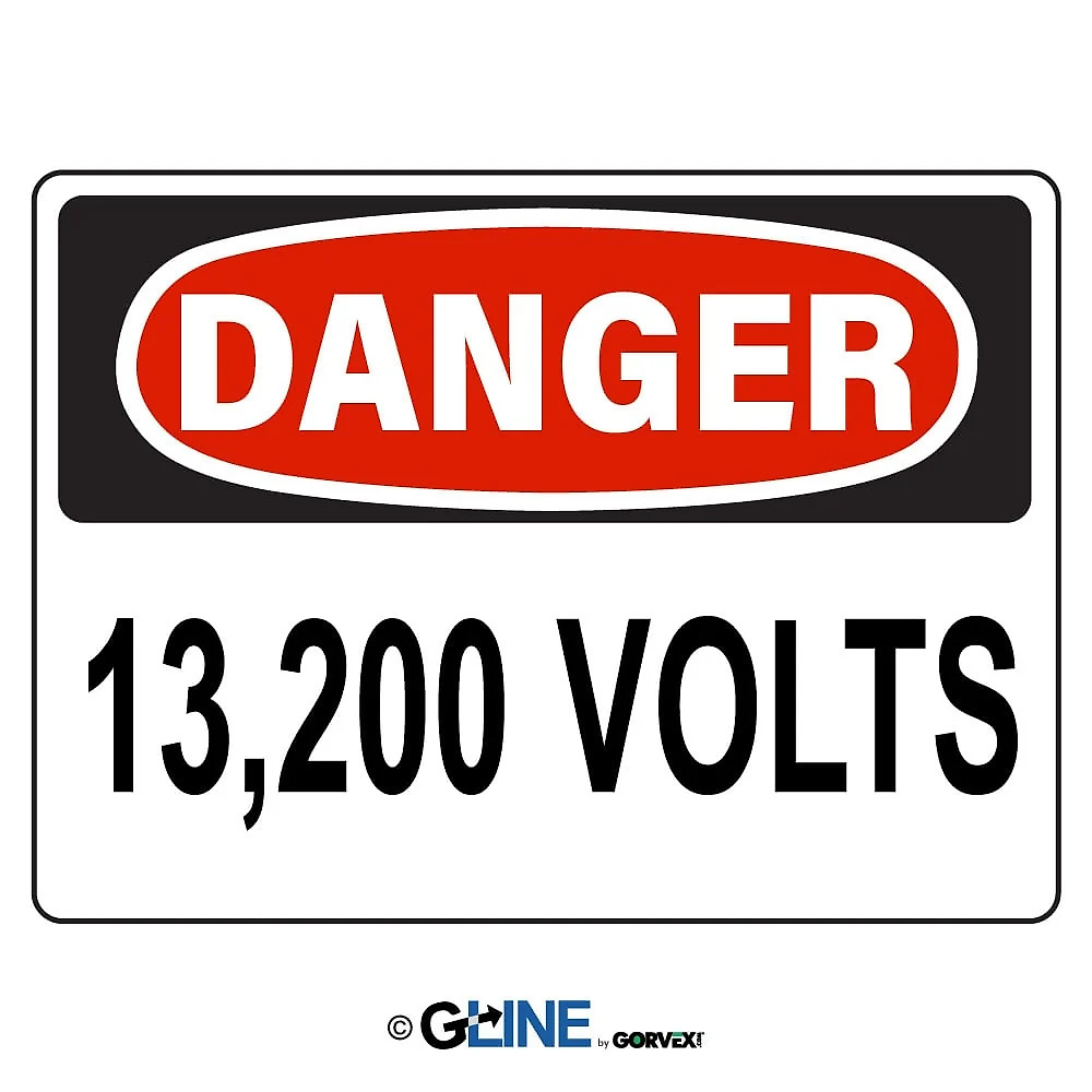 13.200 Volts - Danger Sign