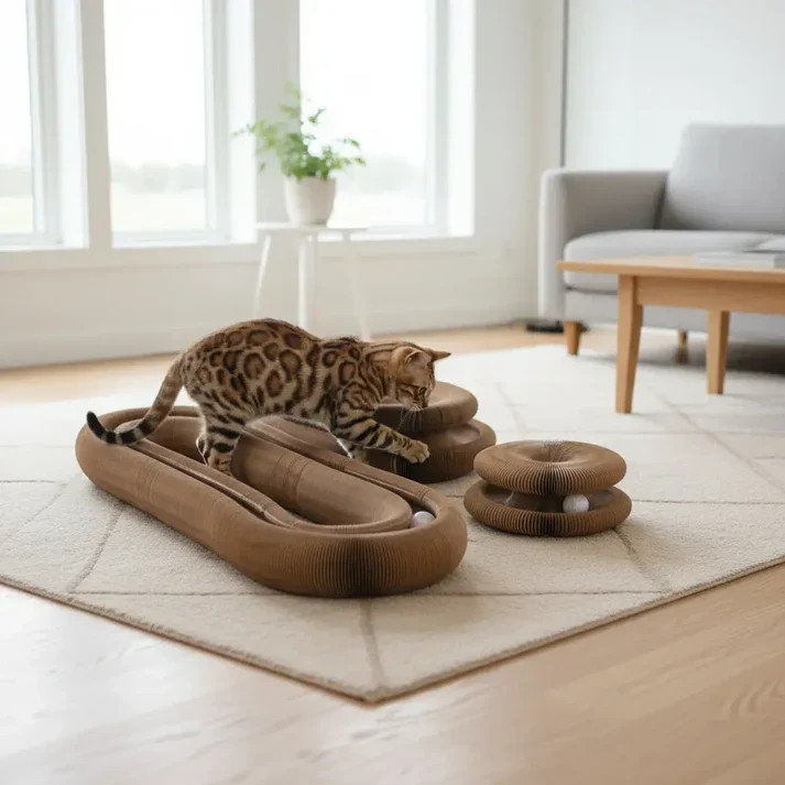 Cat Toy with Scratching Pad