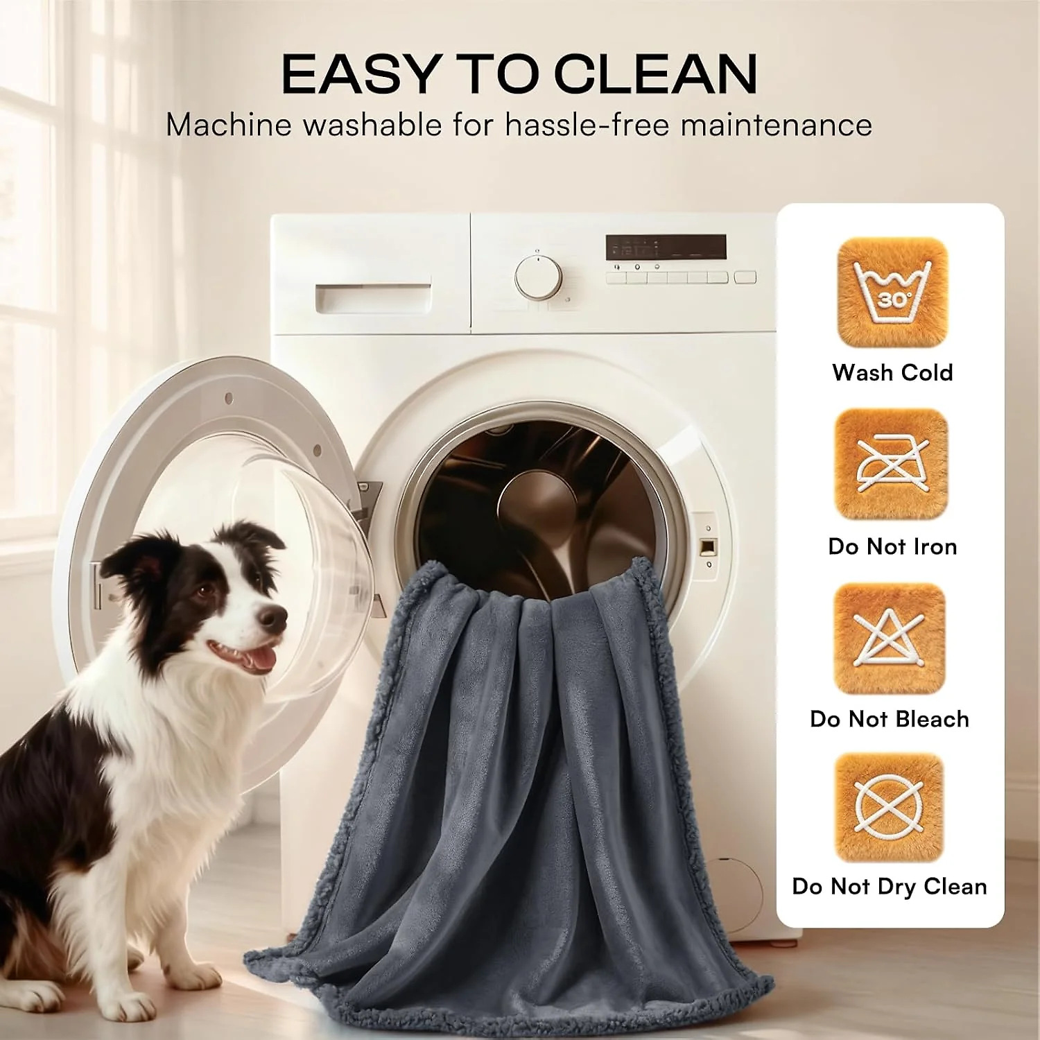 Water-Resistant Dog Throw Blanket