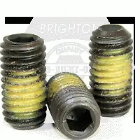 #10 X 5/16 Cup Point Socket Set Screws. Nylon Patch. Thermal Black Oxide. Alloy (Inch)