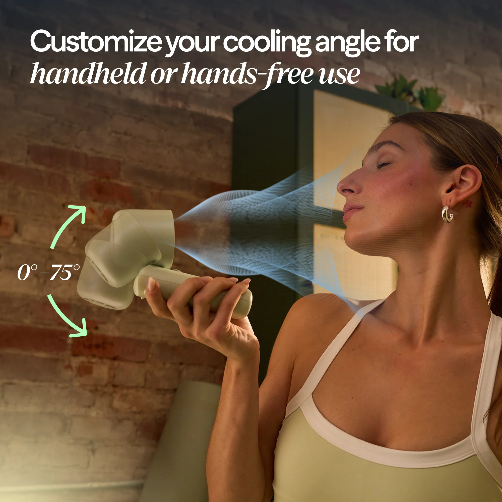AlwaysCool Portable Handheld Fan – Arctic Sage