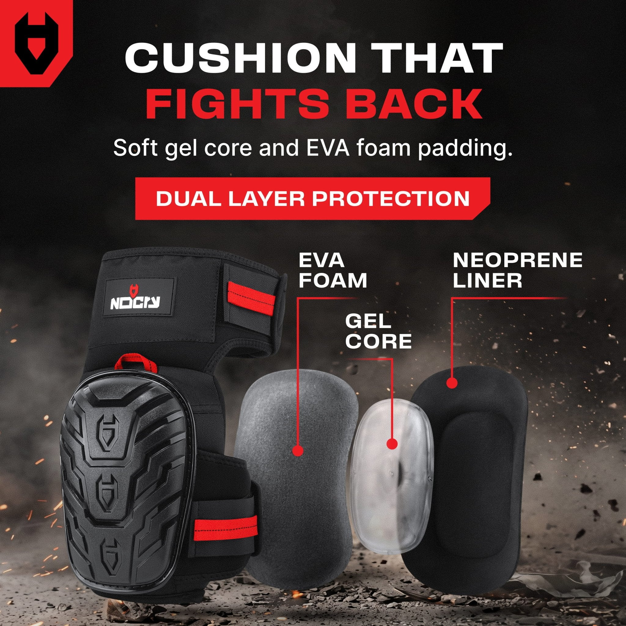 GelGuard Thigh Strap Knee Pads