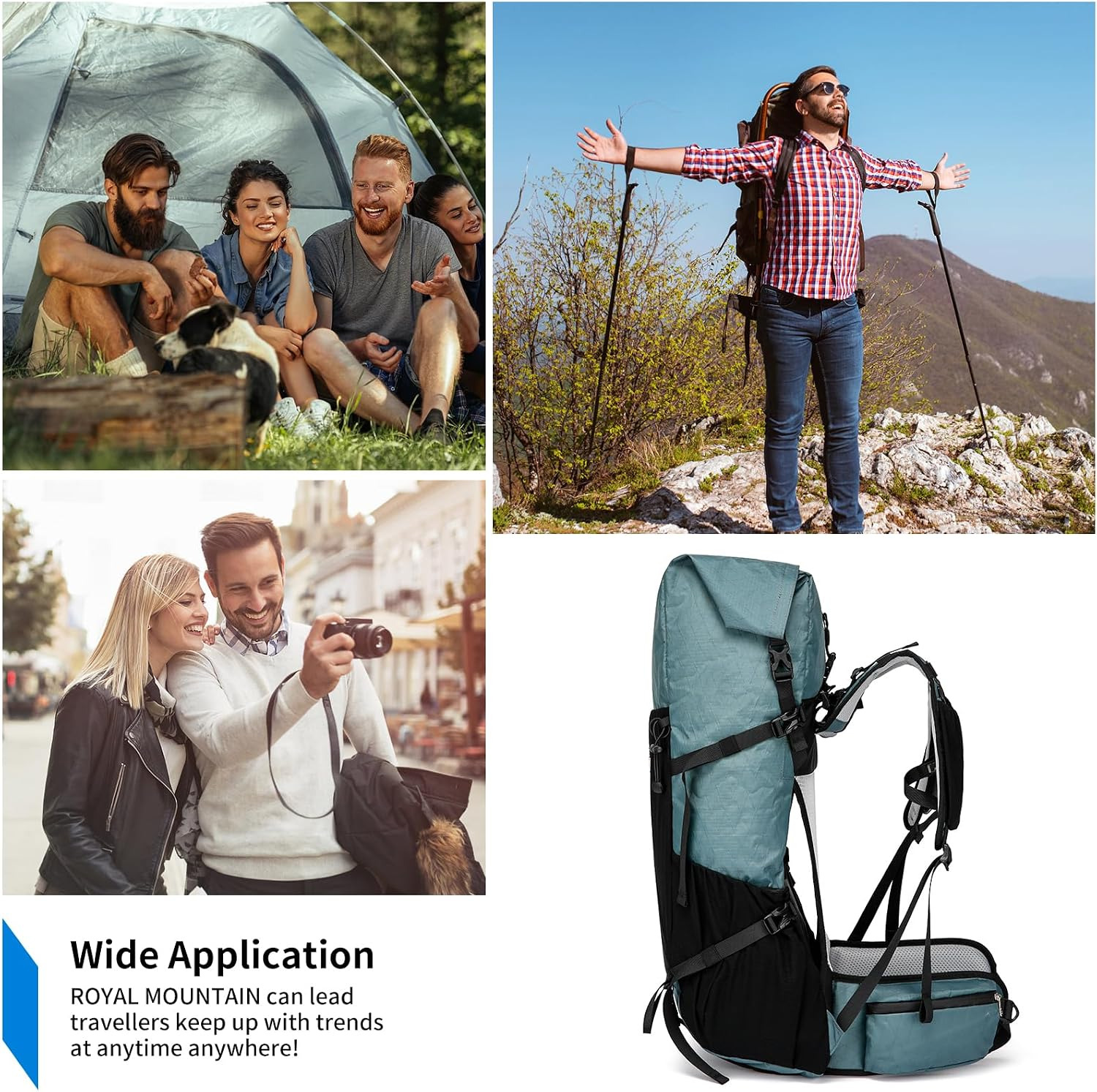 Adventure Gear | 50L Hiking Backpack with Internal Frame & Lightweight Design | Durable Travel Bag for Mountain Climbing and Camping
