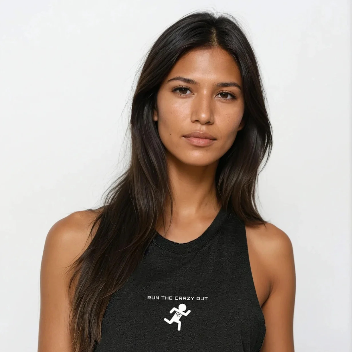 Run The Crazy Out Racerback Crop Tank