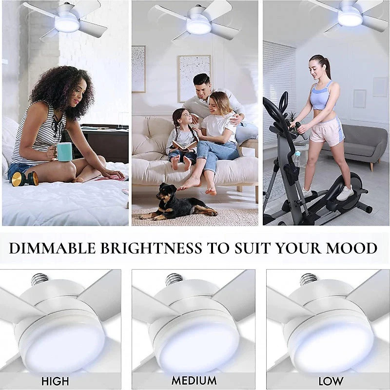 Adjustable LED Ceiling Fan Light with Remote Control | Super Bright Illumination for Enhanced Comfort