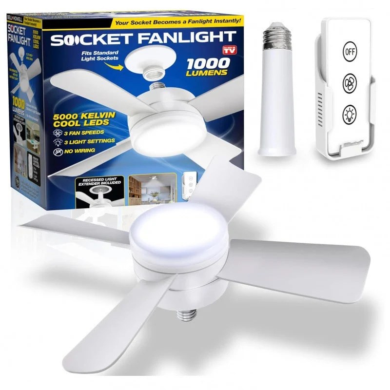 Adjustable LED Ceiling Fan Light with Remote Control | Super Bright Illumination for Enhanced Comfort