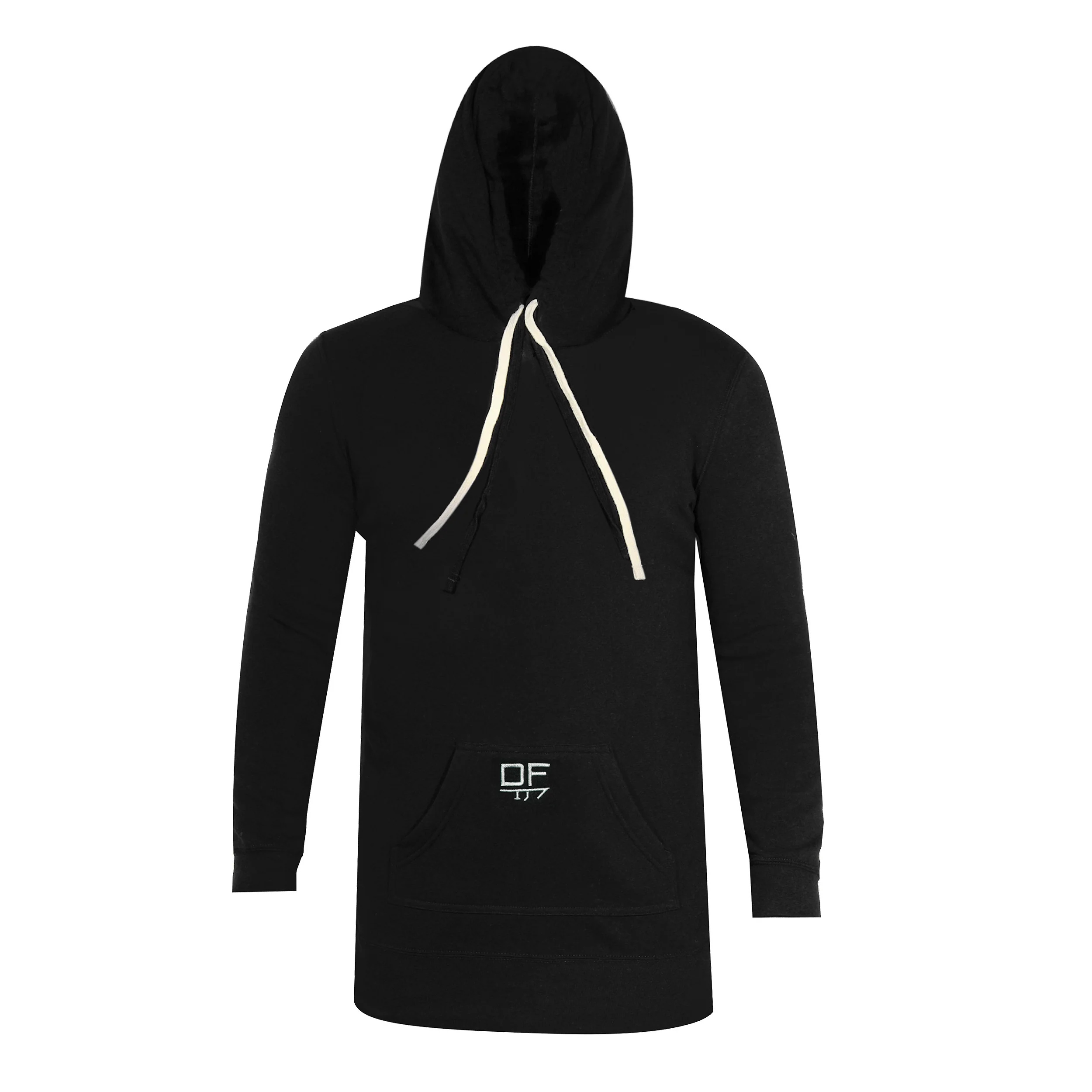Bianca Hooded Sweatshirt Dress – Black