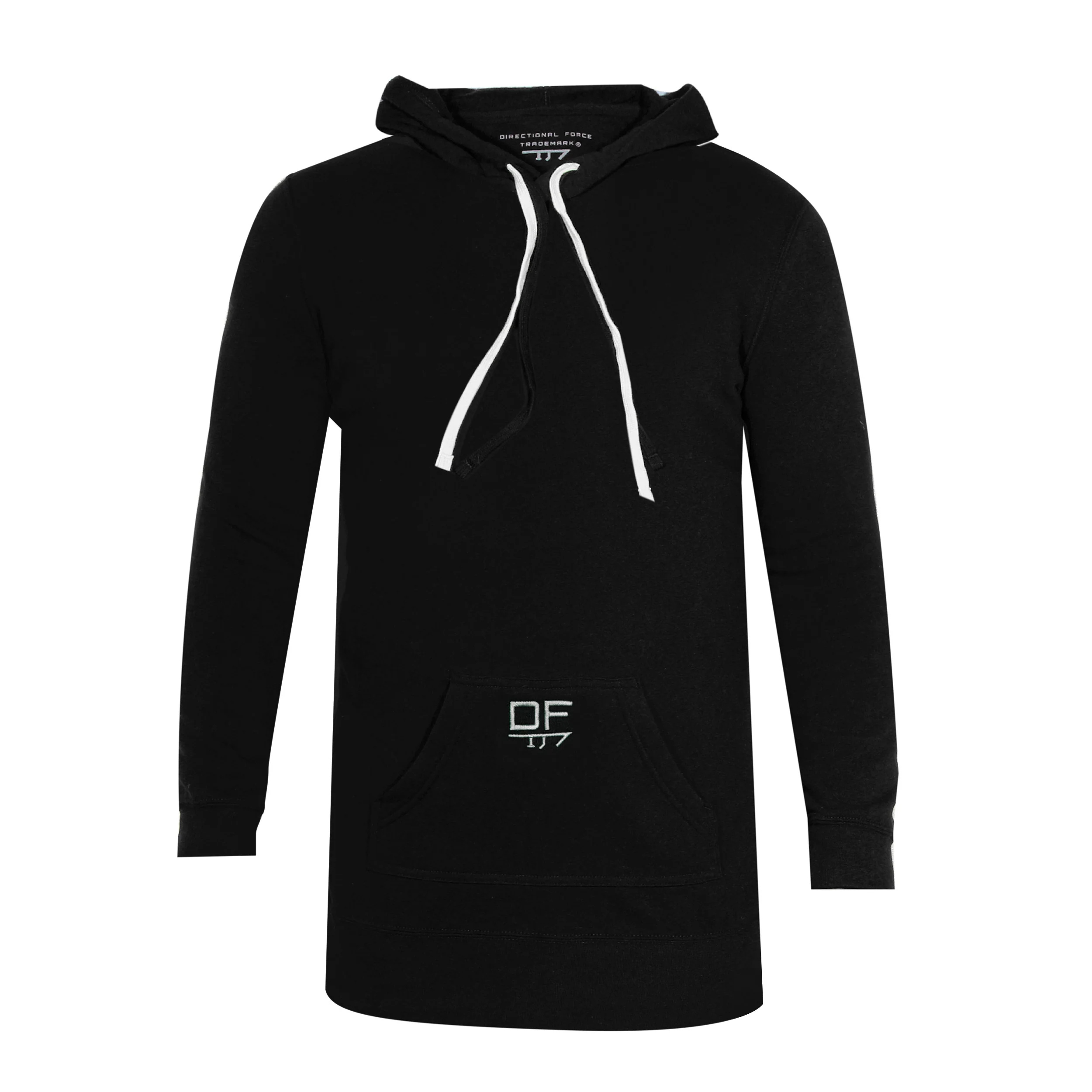 Bianca Hooded Sweatshirt Dress – Black