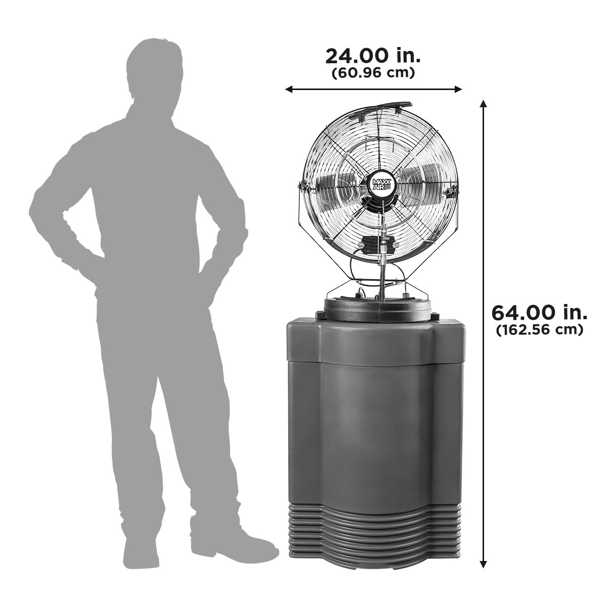 18 In. 3-Speed High Pressure Misting Fan with 40 Gal. Tank