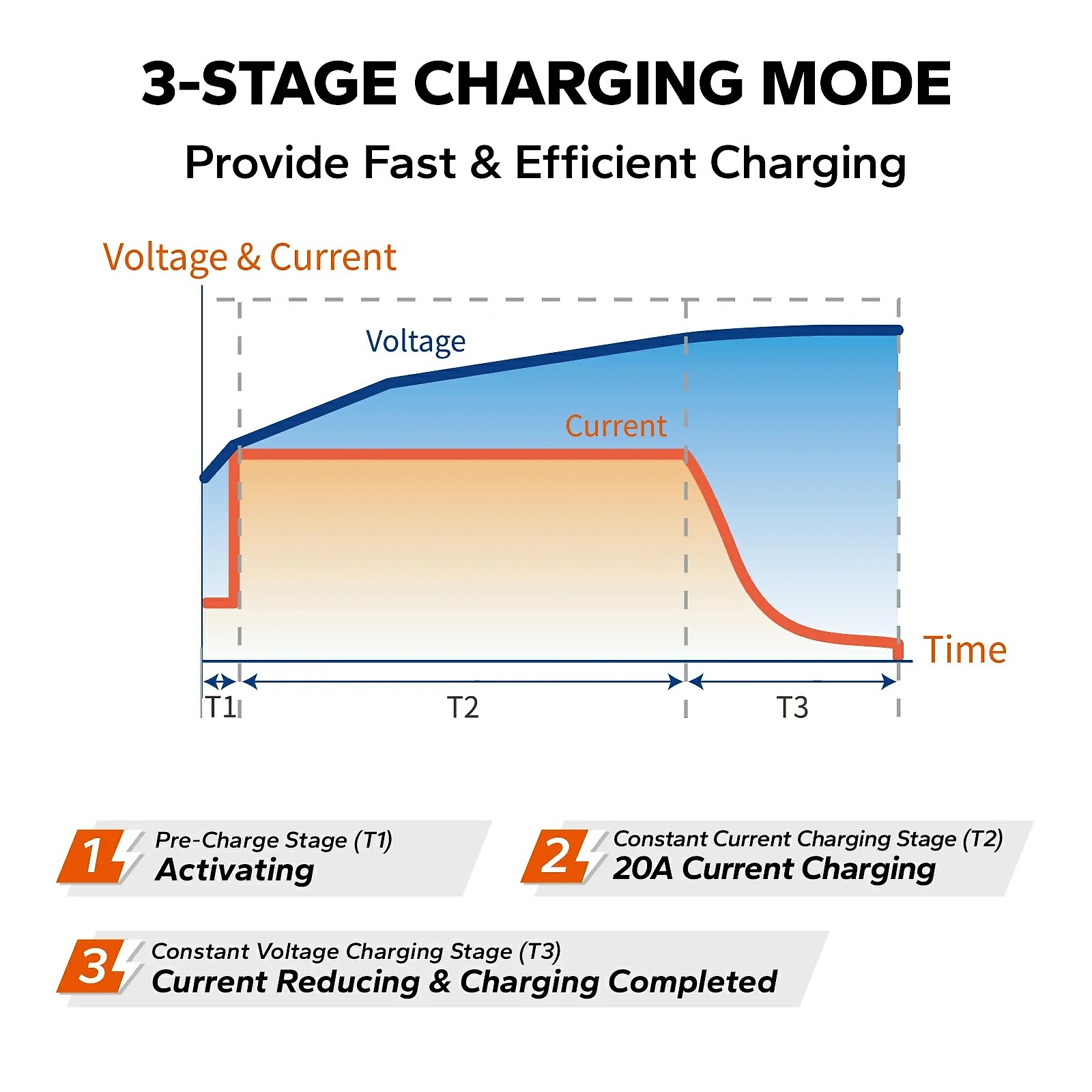 LiTime 12V (14.6V) 20A LiFePO4 Charger – For 12V LiFePO4 Batteries