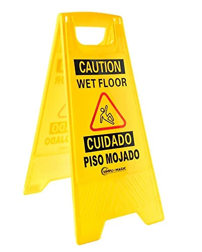 Simpli-Magic Wet Floor Caution Signs. Basic. Yellow. 6 Pack