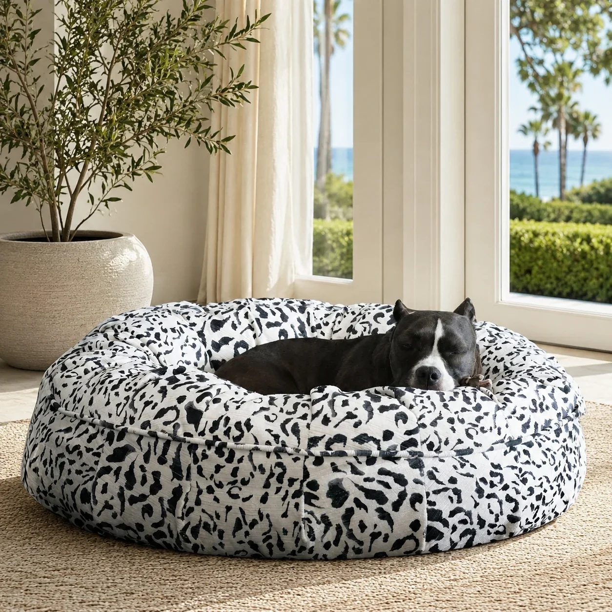 Animal Print Ortho Puff® Companion-Pedic® Luxury Dog Bed