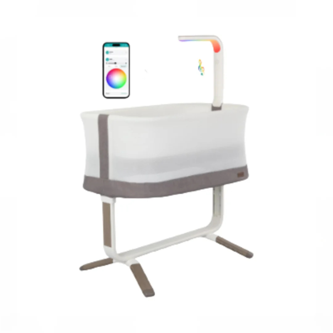 Evenflo Cora 3-Level Adjustable Bassinet. Truffle Taupe