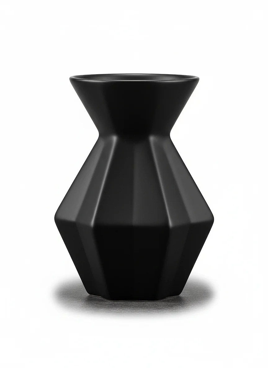 Black Ceramic Vase