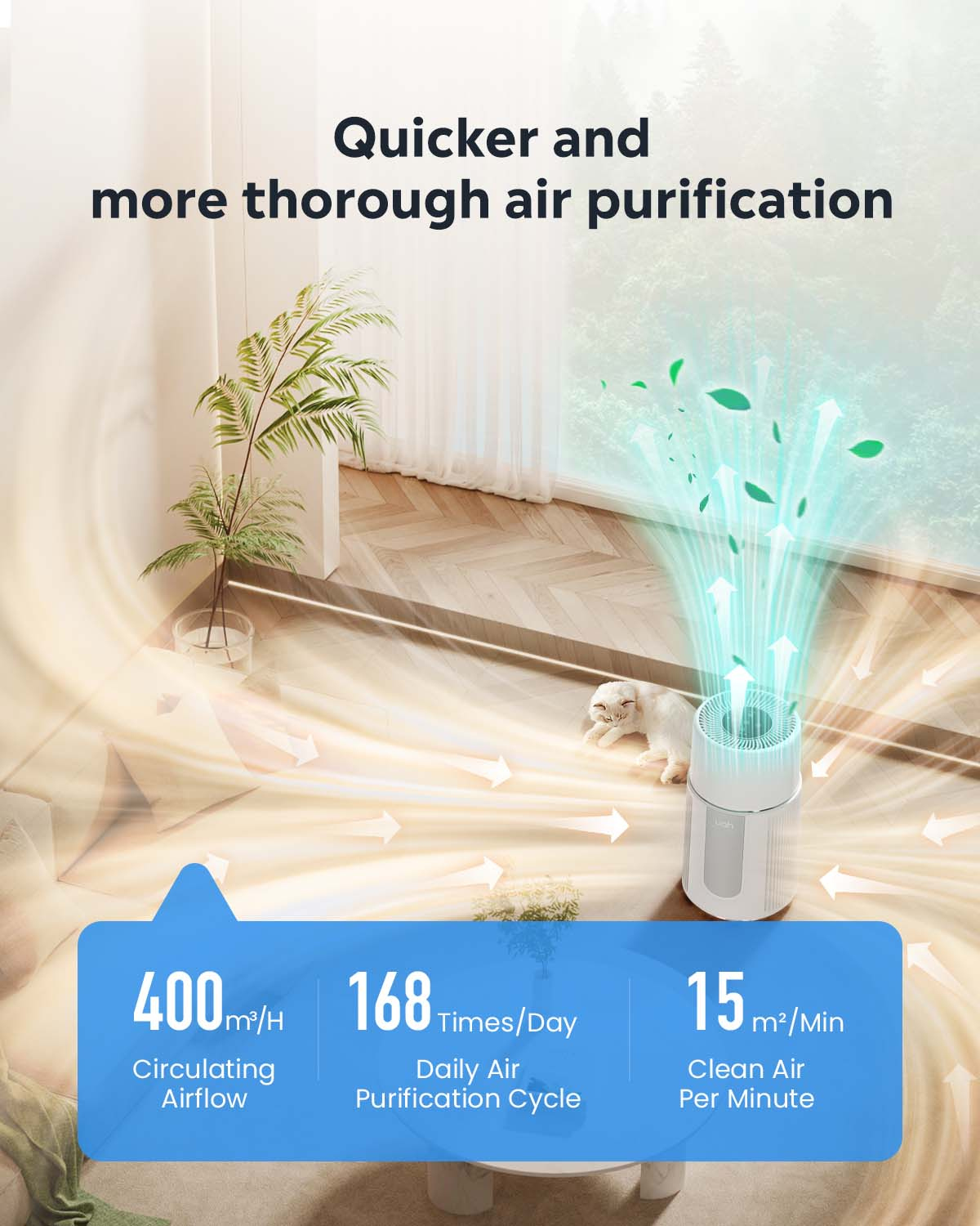 UAHPET Air Purifier for Dog and Cat Family