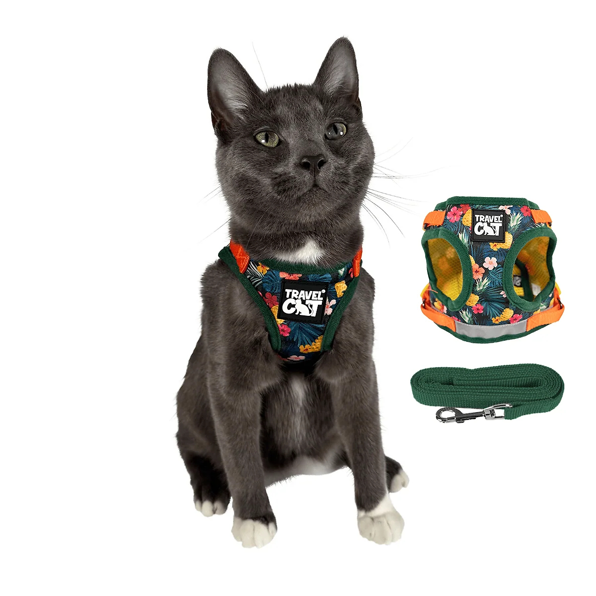 The True Adventurer Reflective Cat & Kitten Harness and Leash