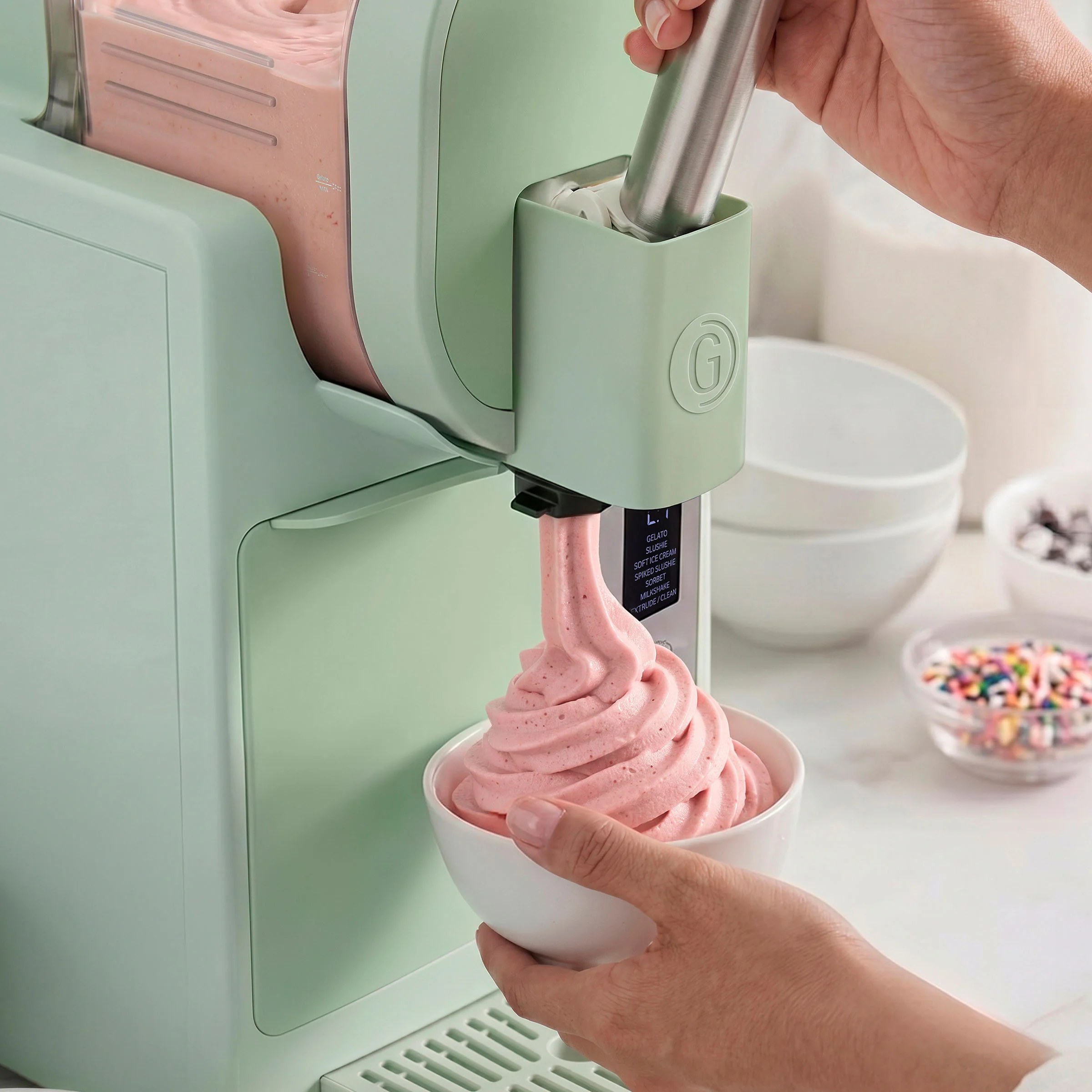 Frost Pro 16-in-1 Ice Cream. Gelato & Frozen Drink Maker | Pistachio