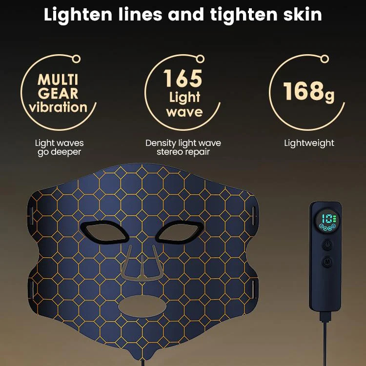 Red Light Therapy Mask with Vibration | EZLIFE