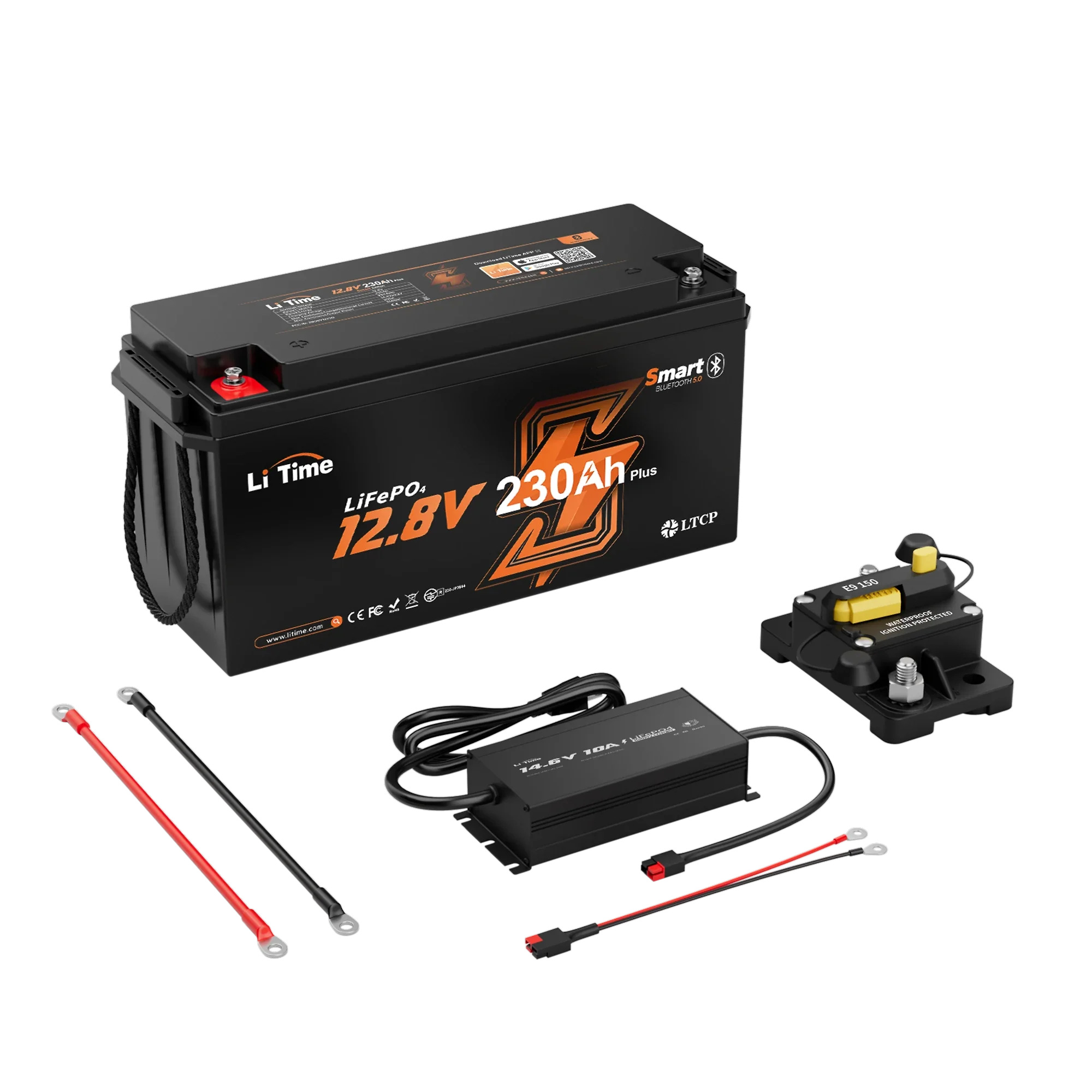LiTime 12V 230Ah 2944Wh Bluetooth Lithium Battery for RV and Truck