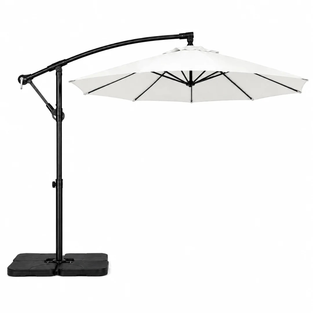 10ft Cantilever Patio Umbrella with 360° Rotation and Tilt Adjustment