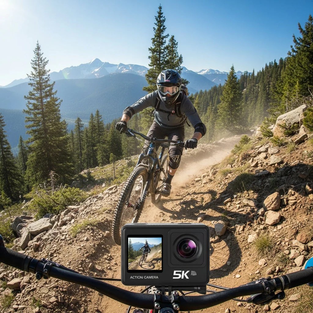 Adventure Capture | 5K Waterproof Action Camera with Night Vision | Versatile Sports Mount Kit for Extreme Activities