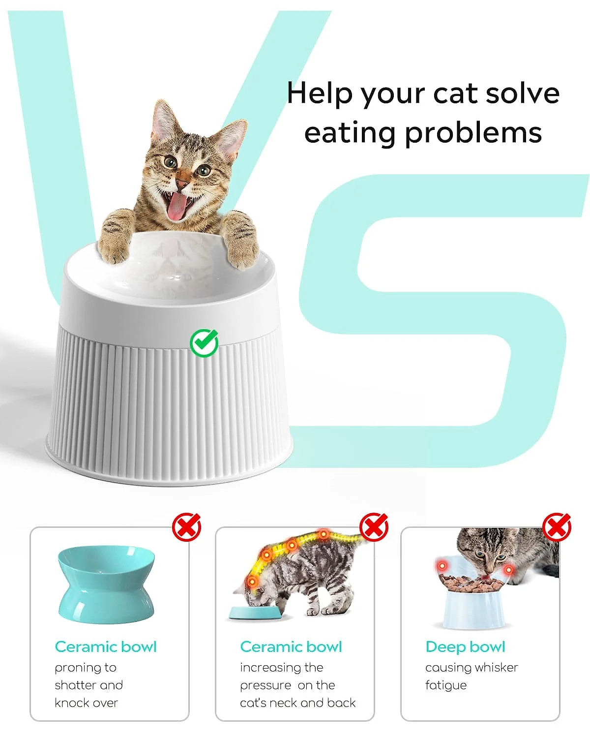 UAHPET Elevated Cat Bowls