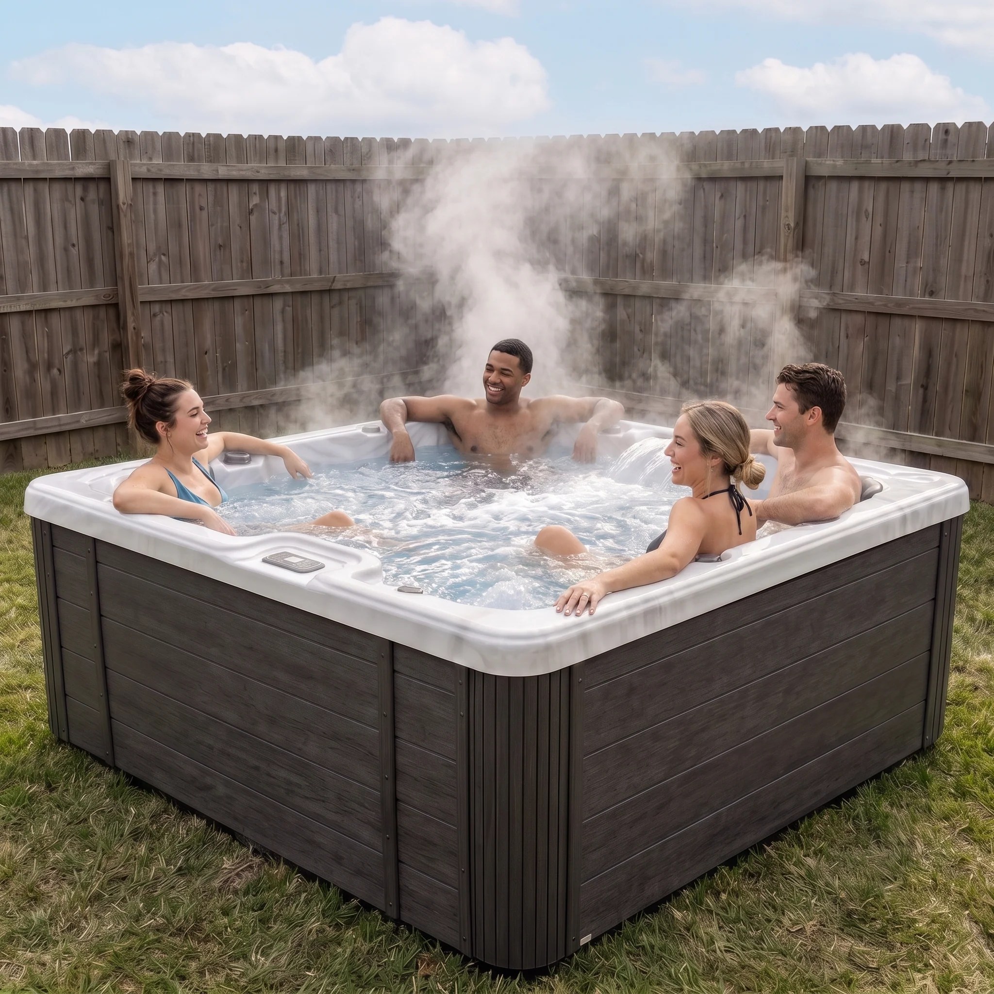 EZLIFE 6 Person Acrylic Hot Tub