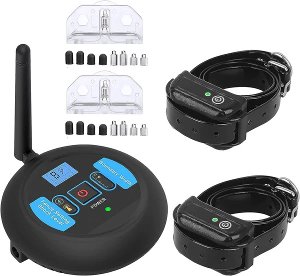 2-in-1 Wireless Dog Fence & Outdoor Training Collar. Dog Containment System
