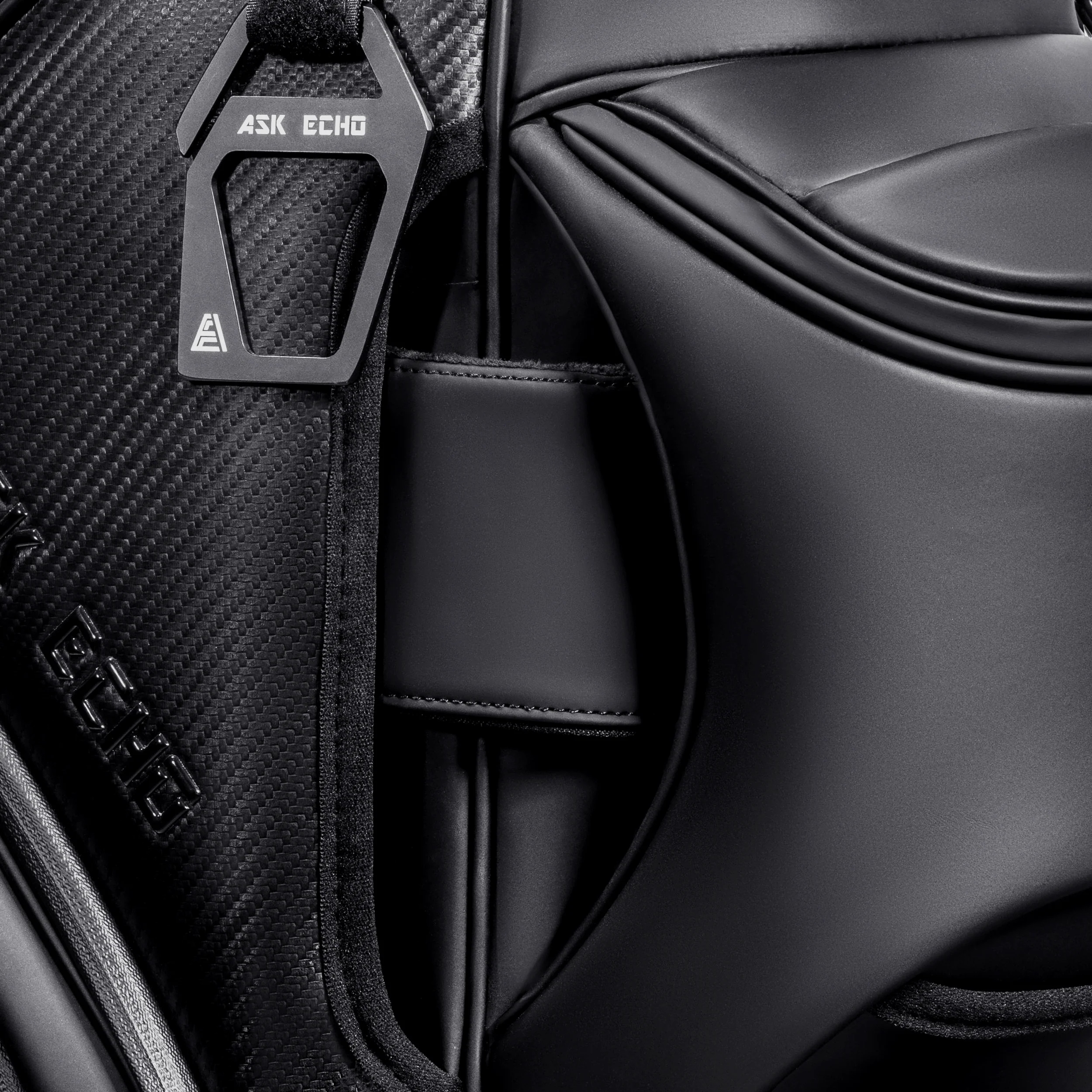 ASK ECHO Cart Strap Sleeve – Premium Cart Bag Protection Cover for High-End Leather Golf Bags / Black